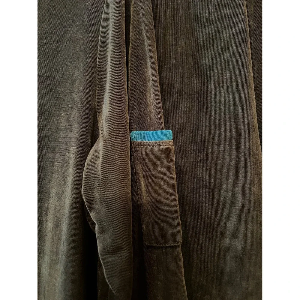 Citiknit Womens Brown Velvet Lounge Set Tunic Top and Pants Size Large